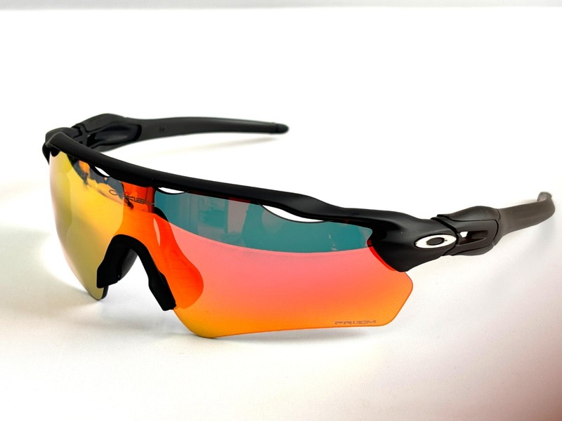 Oakley Radar EV Patn Sunglasses Black Frame Orange Prizm Lenses OO9208 gallery