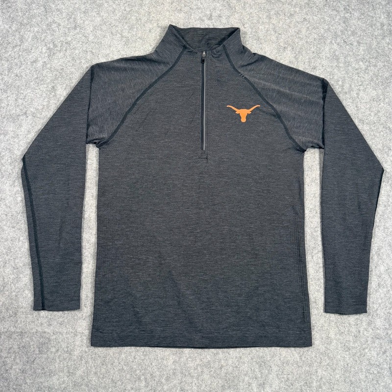 Lululemon UT Longhorns Deep Coal Black Metal Vent Tech 1/2 Zip Men’s Size Small