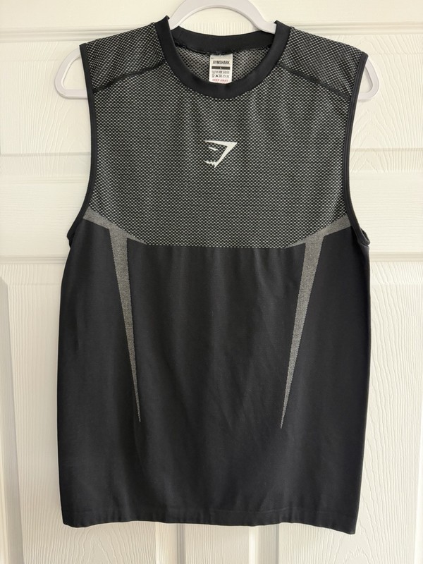 Gymshark Onyx V5 Tank Top Black/Gray Size L