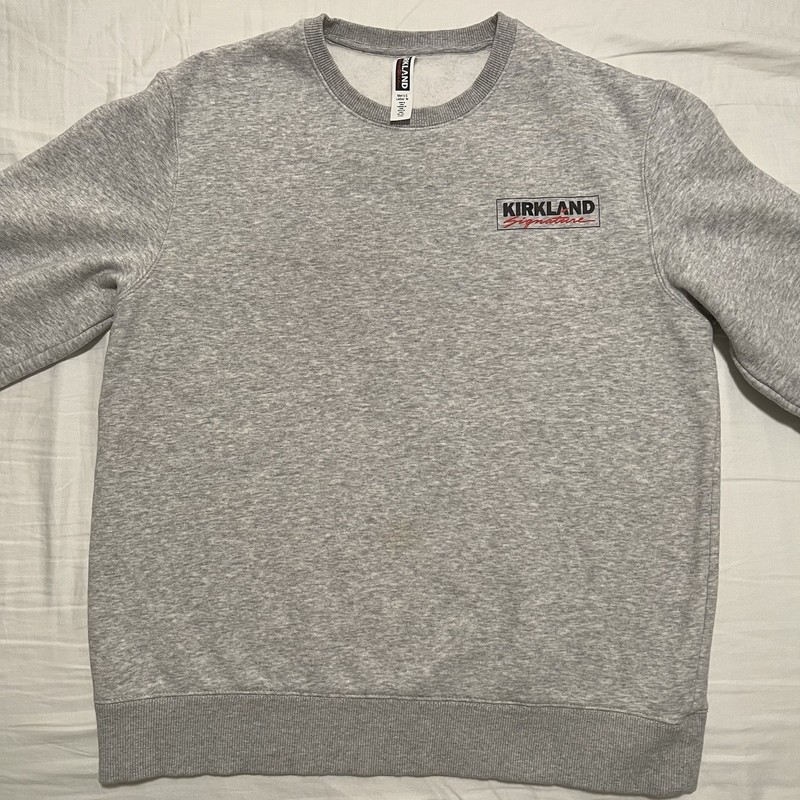 Costco Kirkland Signature Heather Gray Sweatshirt Unisex Women’s M, Men’s S