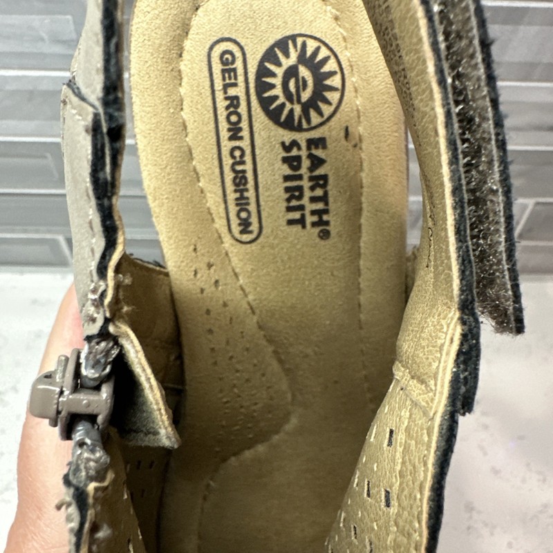 Earth Spirit Gelron Cushion Taupe Sling Back Sandals Perforated Woman’s Size 7 gallery