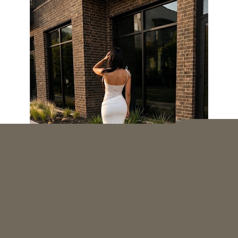 White Lace Cutout Maxi Dress Small Bridal Honeymoon Vacation gallery
