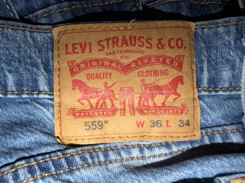 Levi’s 559 Men’s Jeans 36×34 Relaxed Straight Blue Denim