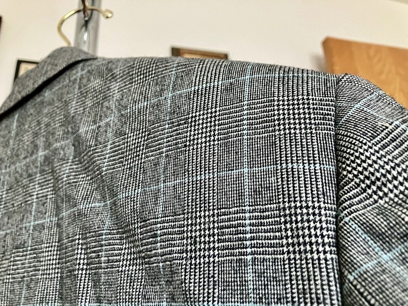 BOLD Belvest Grey Glen Plaid Prince of Wales FLANNEL Wool Sport Coat 44 R ITALY gallery