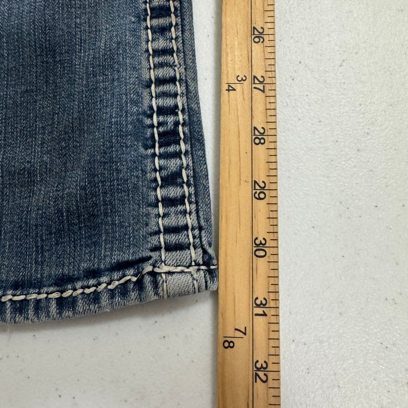Vigoss The Dallas Slim Boot Jeans Medium Wash Embellished Thick Stitch 31x31 gallery