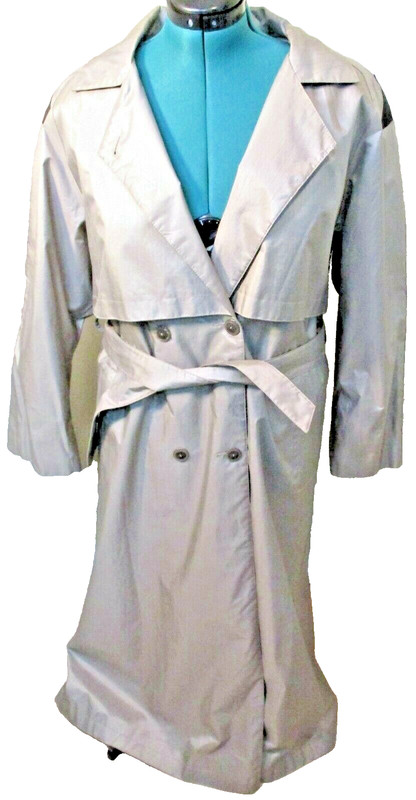 Northern Style Trench Coat Long Rain Wind Breaker Jacket Size 12 Women’s NWOT