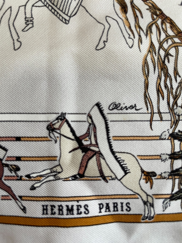 HERMES Silk Scarf kachinas Pani La Shar Pawnee Carre 45 Kermit Oliver 42 x 42 cm gallery