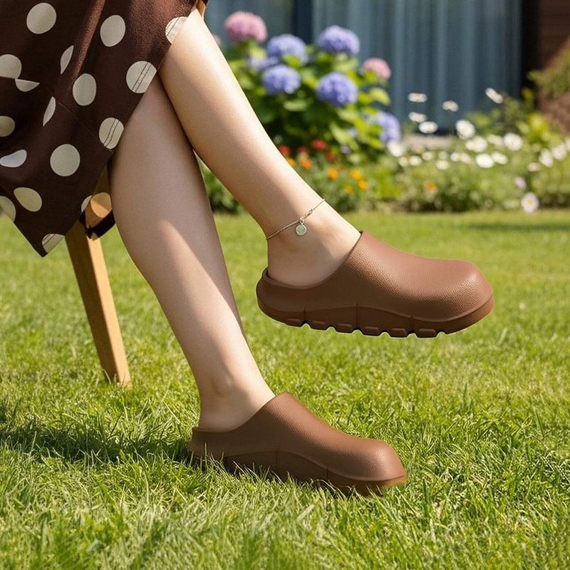 Women's Arch Support Garden Clog Shoes - Waterproof Slip-on Beach Mule Sandals gallery