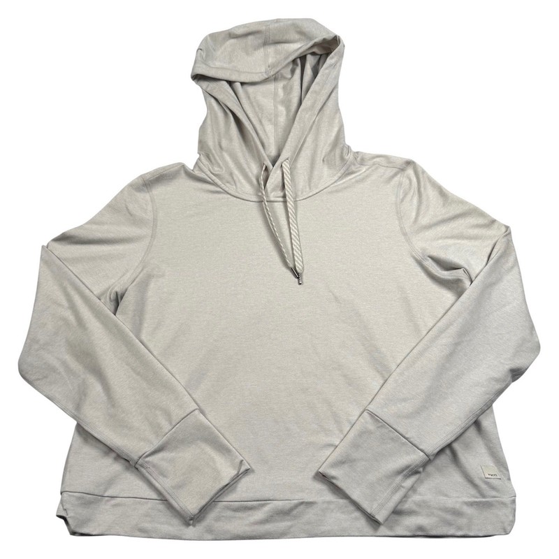 Vuori Halo Essential Hoodie Womens Large Heather Grey DreamKnit Shirt VW226