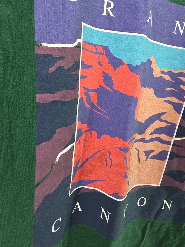 Vintage Jerzees Grand Canton Graphic Short Sleeve Shirt Men's XL Dark Green 90s gallery