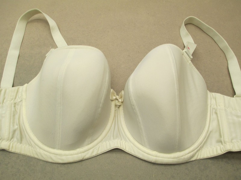 34G Curvy Kate Womens Ivory Lined Underwired Back Closure Opaque Demi Bra 8R gallery