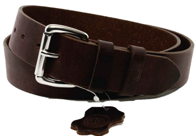 Men's Genuine Buffalo FULL GRAIN Leather Belt, 1 1/2" width, Handmade, By Amish gallery