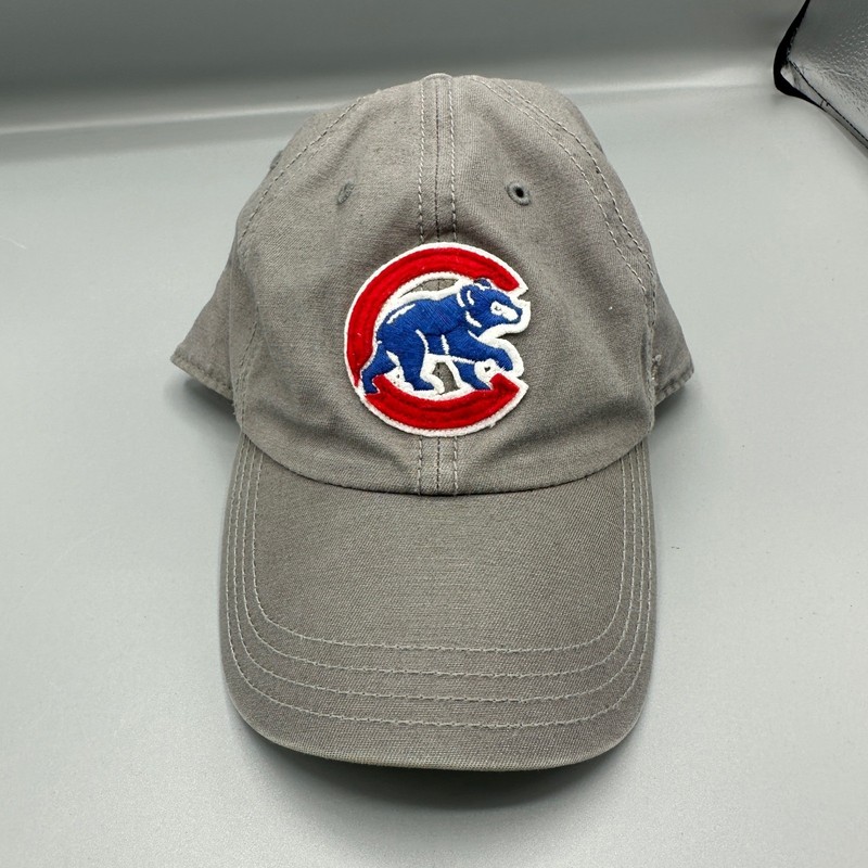 47 Brand Chicago Cubs Hat Mens Gray Clean Up Adjustable Walking Bear MLB Cap gallery