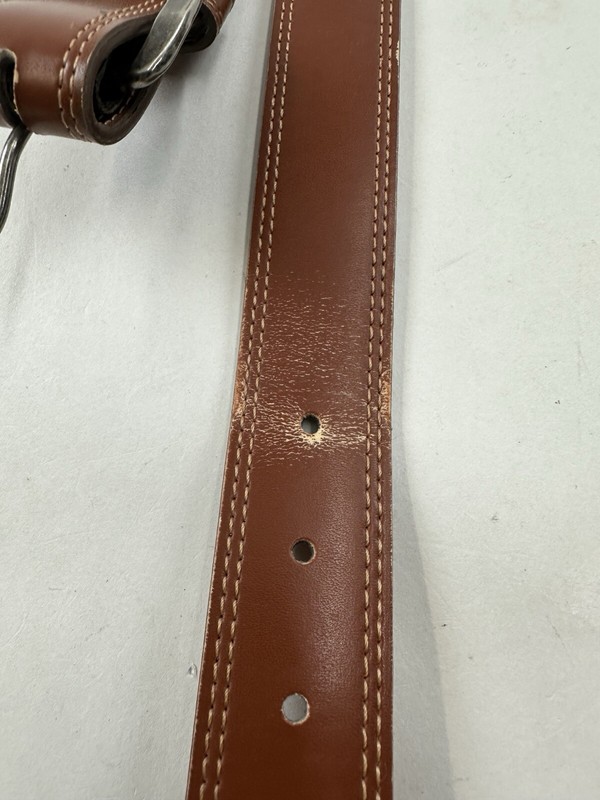 Haband Belt Brown Genuine Bonded Leather 44 Made In USA gallery