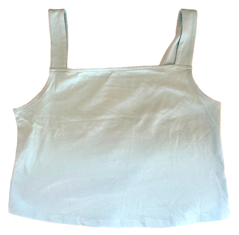 Torrid Crop Tank Size 1X 14-16 Foxy Squareneck Sleeveless Atomizer Blue NWT gallery