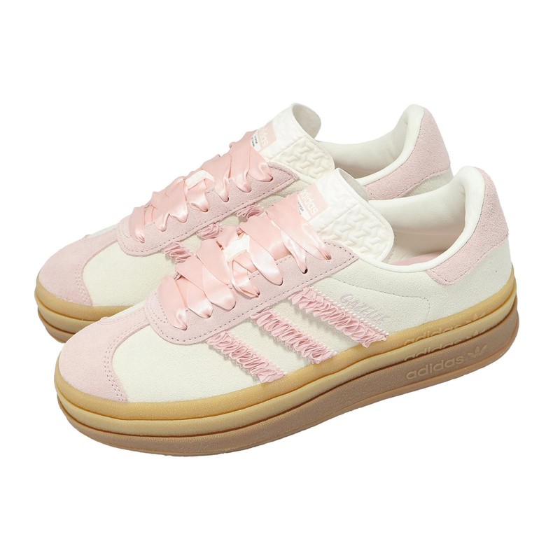 adidas Originals Gazelle Bold W Pink Ruffle Lace Women Platform Casual JR8374