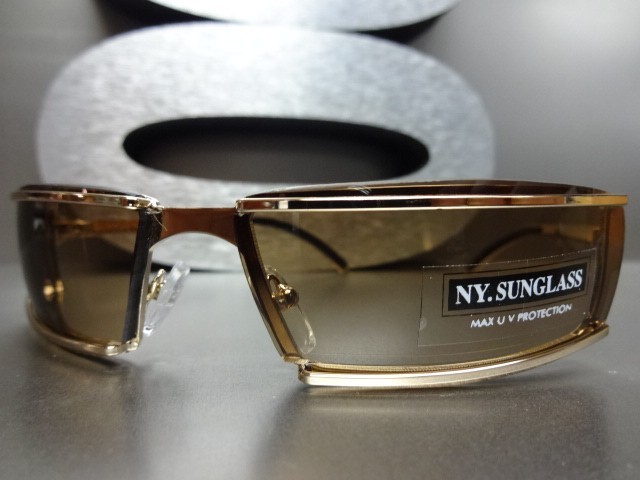 Mens Women SLEEK CONTEMPORARY MODERN STYLE SUN GLASSES Fashion Frame Gold Silver gallery