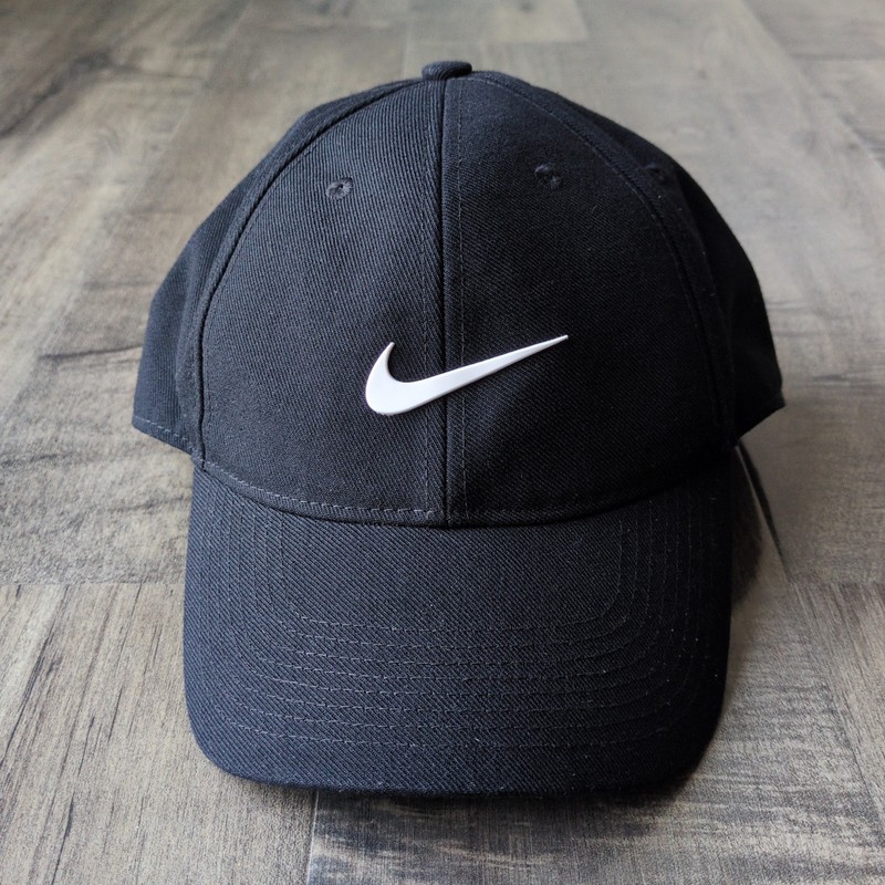 Nike Legacy91 Dri-FIT Hat Cap Black White Swoosh Adjustable Strapback Golf