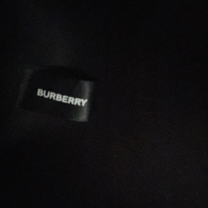 Burberry Black Cosmetic Bag/ Toiletry Neoprene Pouch Large Logo Zip Top Unisex- gallery