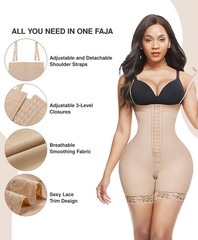 Lover-Beauty Shapewear Bodysuit Fajas Colombianas Small Light Skin Tummy Control gallery