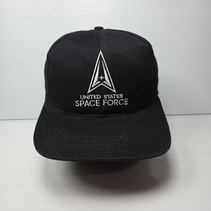 United States US Space Force Fitted Hat Cap Flexfit Embroidered Logo – Black