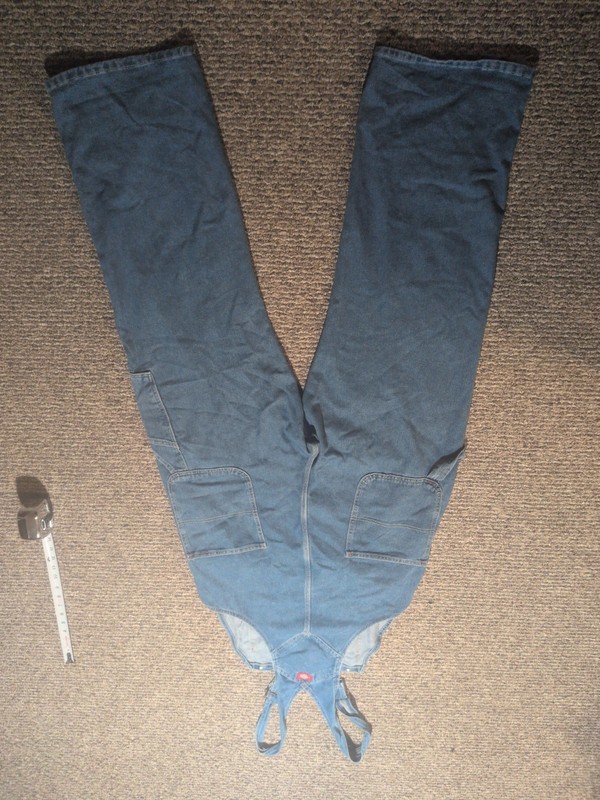 DICKIES Unisex Denim Bib Overalls 36x30 Light Wash. Gently Used. Great Condition gallery