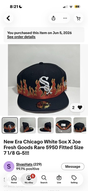 New Era Chicago White Sox X Joe Fresh Goods Rare 5950 Fitted Size 7 1/8 G-5!!!