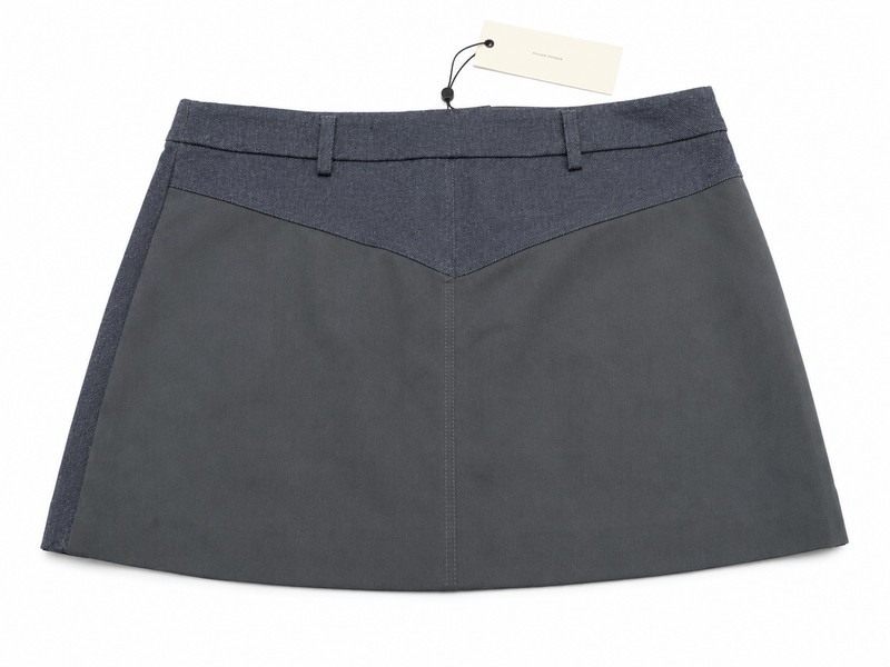 NEW $200 BEC + BRIDGE BLACK PEPPER CHARCOAL CONTRAST PANEL MINI SKIRT W/POCKET gallery