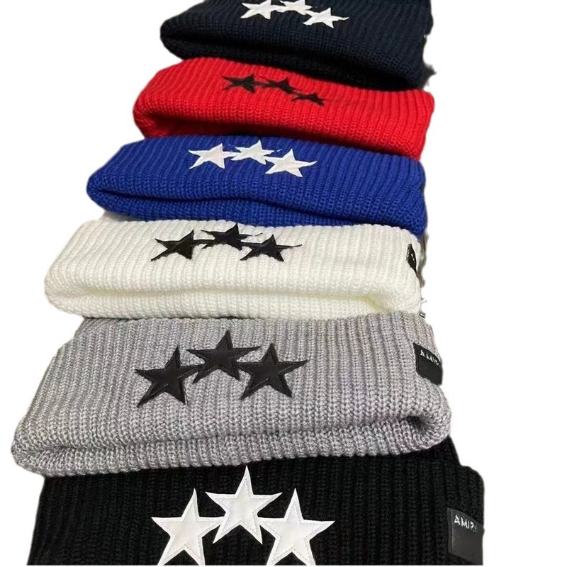Mens Womens AM Letter Embroidery Beanies Autumn Winter Warm Hat Hip Caps gallery