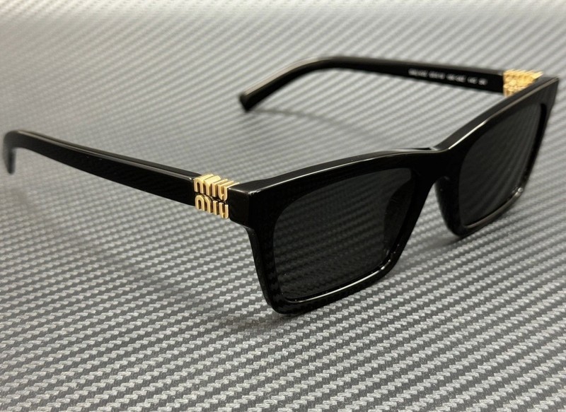 MIU MIU MU A05S 16K08Z Black Grey Women’s 55 mm Sunglasses
