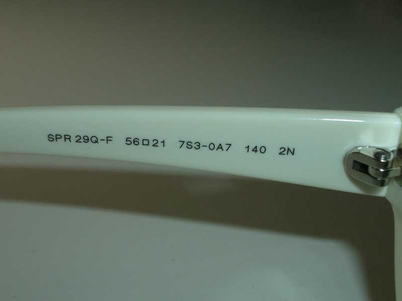 LADIES PRADA SPR 29Q-F 56[]21 7S3-0A7 140 GRAY TONE LARGE WHITE ROUND SUNGLASSES gallery