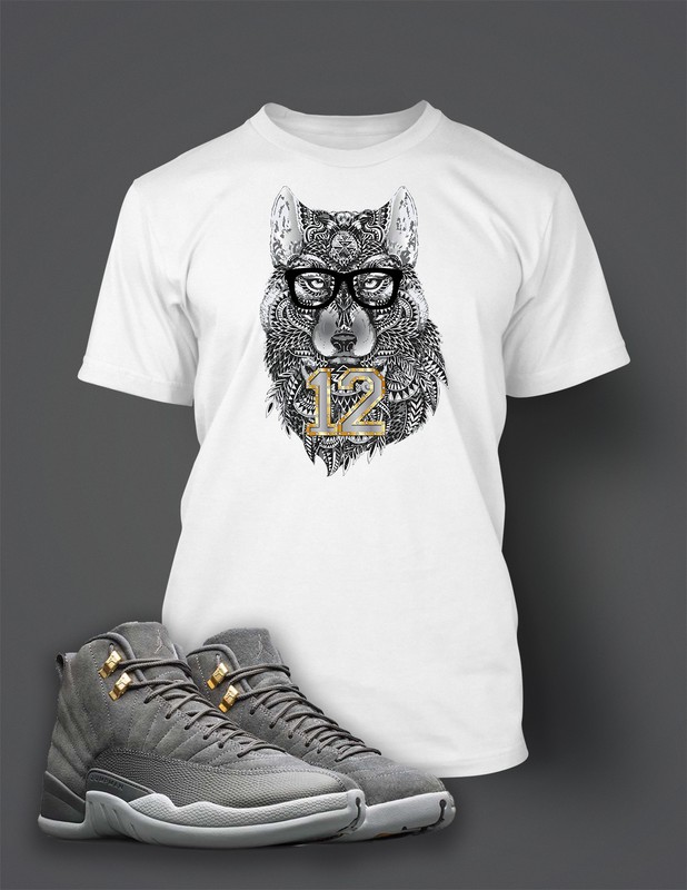 Grey Wolf Tee Shirt To Match J12 Cool Grey Big Tall Small Graphic Sport Tshirt