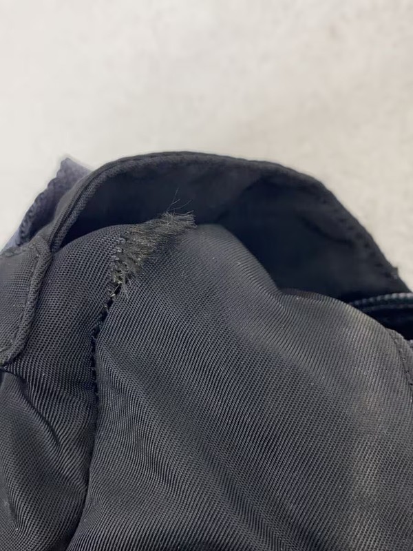 PRADA Tessuto Triangle Logo Plate Backpack BLK Solid gallery