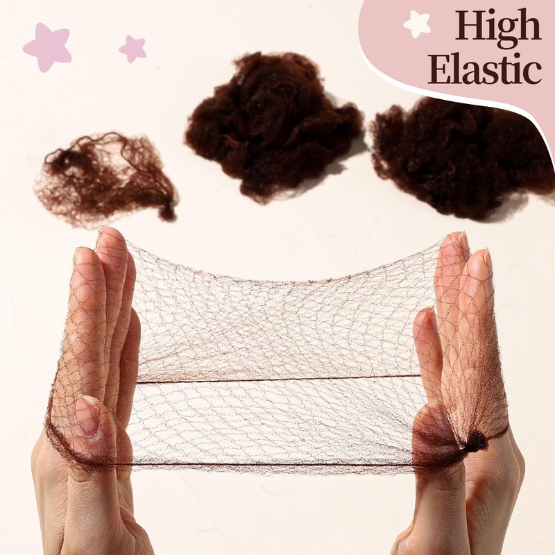 FANDAMEI Hair Net for Kids, Invisible Nets 1 Count (Pack of 1), Brown gallery
