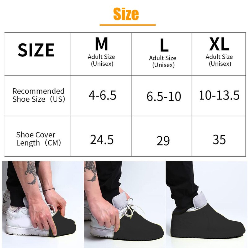 Anti-slip Silicone Rain Shoe Covers Reusable Waterproof Shoes Cover Protector gallery