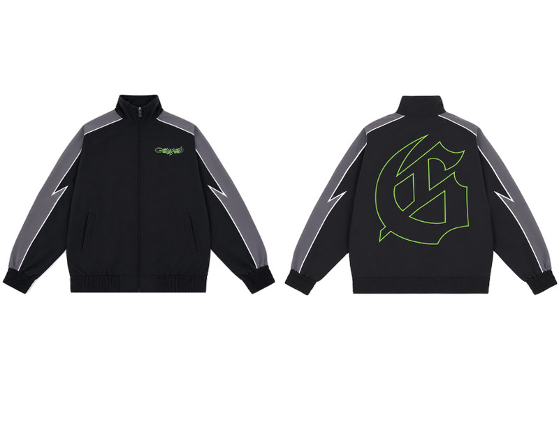 Unisex Embroidery Street Sports Jacket Godspeed Color Blocking Full Zip Jackets gallery