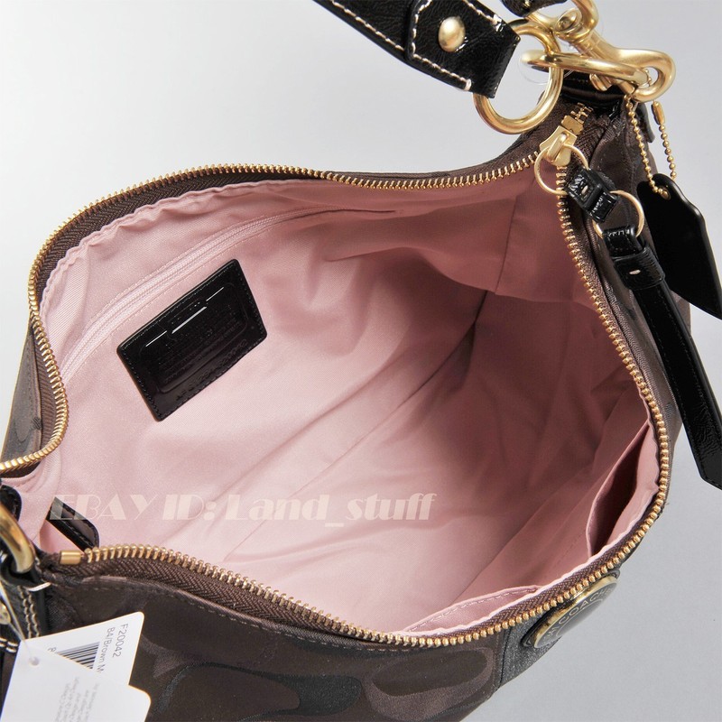 Coach Classic Designer Logo Signature C Soho Retro Hobo F20042 Handbag Brown NEW gallery