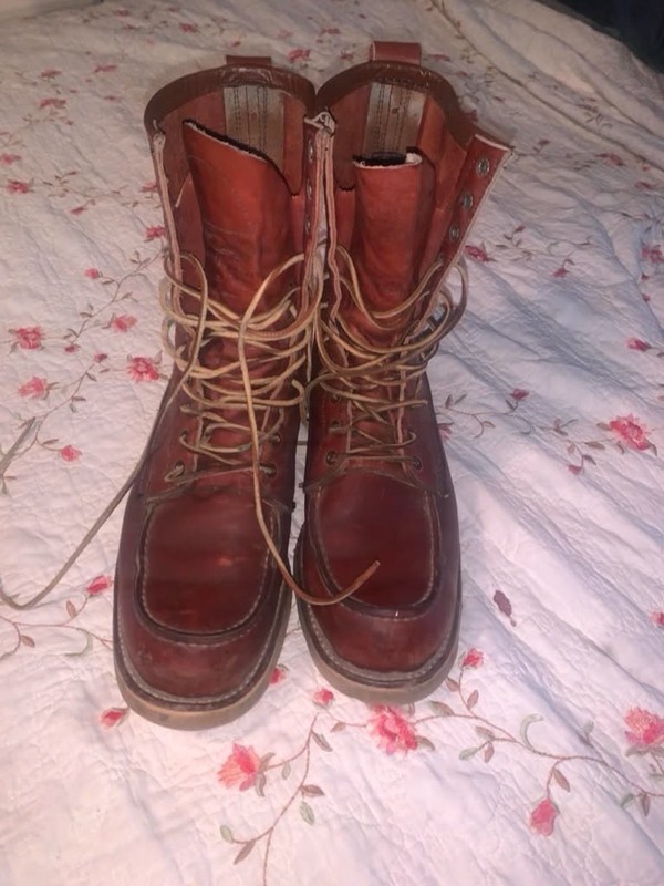 877 Irish Setter Men’s Brown Leather Lace-Up Mid-Calf Work Boots 11.5 B