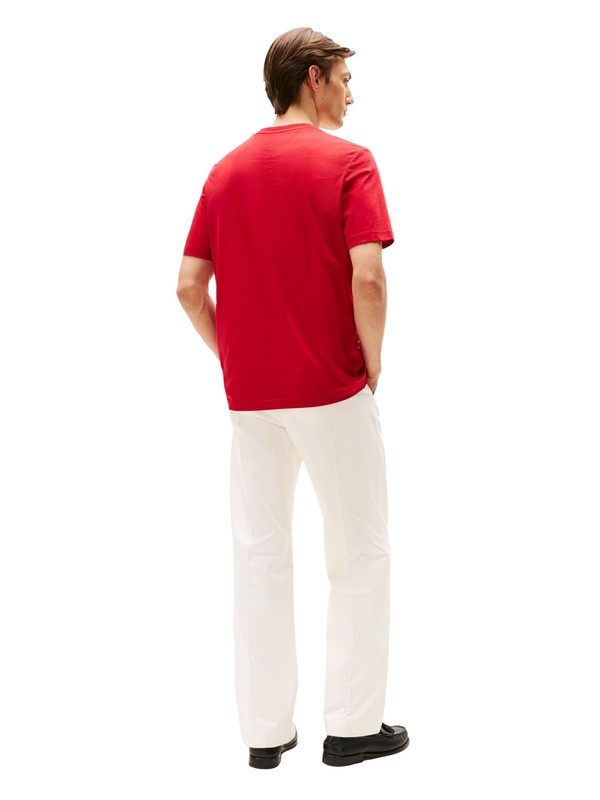 Tommy Hilfiger Men's Big & Tall Chest Insert Short Sleeve T-Shirt Med Red-3XLT gallery