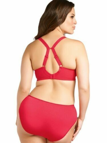 Elomi Rita Collection Brief Panty M L XL 2X 3X Valentine Poppy Red 8015 gallery