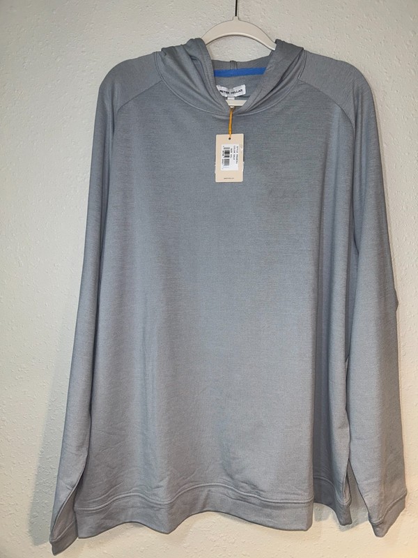 Peter Millar, Crown Sport Pine Performance Hoodie, Gale Gray, XXL