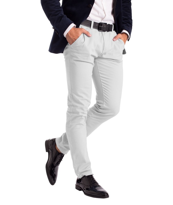 Stretch Chino Slim Fit Mens Relaxed Casual Cotton Dress Skinny Pants Size 30-40 gallery