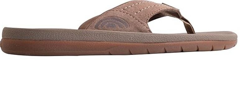 Man Rainbow East Cape Molded Rubber with Natural Suede Strap Brown Brand New gallery