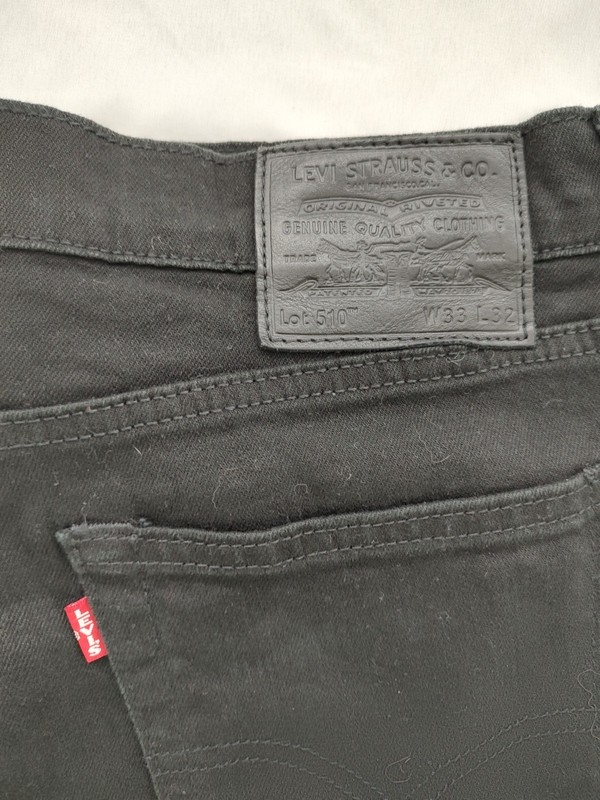 Levi's Premium Series 510 Skinny Fit Men's Jeans Fit 33x30 Tag 33x32 Big E gallery
