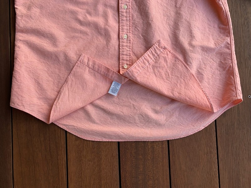 Ralph Lauren Garment Dyed Oxford Shirt Mens Sz XL Orange OCBD Classic Ivy Polo gallery