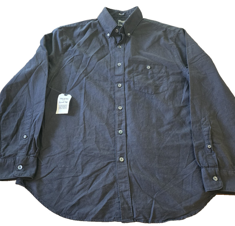 NWT Todd Snyder Classic Fit Garment-Dyed Favorite Oxford Shirt Black Size Medium