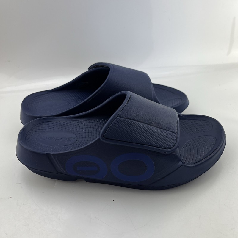 Oofos OOahh Navy Blue Sport Flex Slide Sandals Recovery Footwear EU 38 / W7 M5 gallery