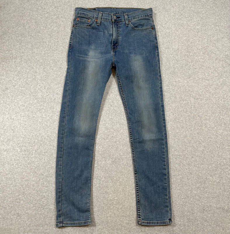 Levis 510 Men’s Size 30Wx32L* Skinny Slim Stretch Denim Jeans Medium Wash Faded