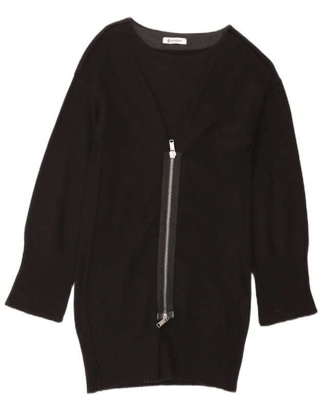 DONDUP Womens Jumper Dress UK 10 Small Black Merino Wool AG12