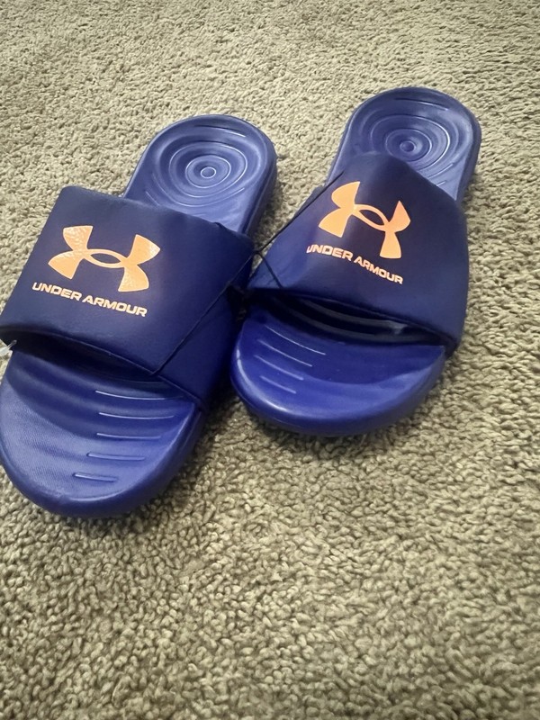 Under Armour UA M Ansa Fix SL Purple Flip Flops Slides 3023761-501 Men Size 11